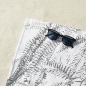 Elegant siver fern patroon strandlaken (In situ)