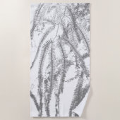 Elegant siver fern patroon strandlaken (Voorkant)