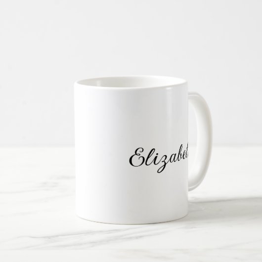 Elegant Sjabloon Jouw naam Hier script Koffiemok (Voorkant rechts)