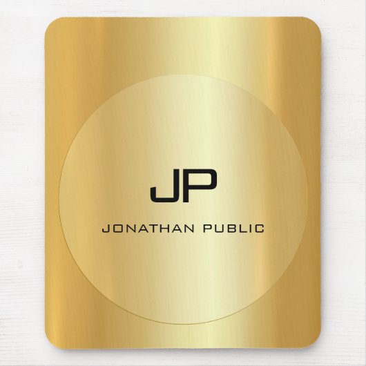 Elegant Sjabloon met aangepaste goudcontrole Muismat (Voorkant)