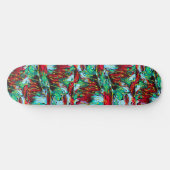 Elégant Skateboard rouge et bleu (Horz)