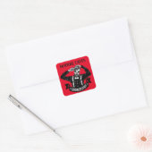 Elegant skelet personaliseren vierkante sticker (Envelop)