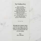 Elégant Skeletons programme de mariage (Dos)