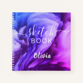 Elegant Sketchbook Jouw naam Script Waterverf Notitieboek (Voorkant)