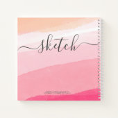Elegant Sketchbook Jouw naam Script Waterverf Notitieboek (Achterkant)