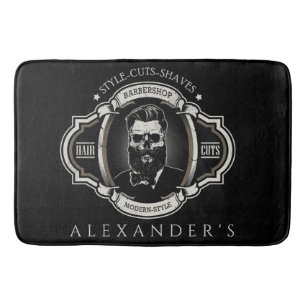 Elegant Skull Personalize Badmat