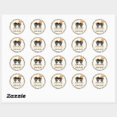 Elegant skulls Halloween bruiloft Save the Date Ronde Sticker (Vel)