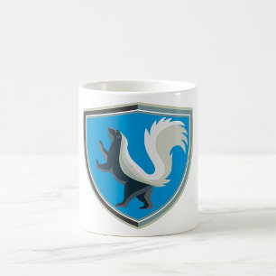 Elegant Skunk Emblem Wildlife Geïnspireerd Crest Koffiemok