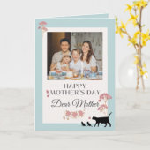 Elégant Sky Blue Bonne carte mère (Fleur jaune)