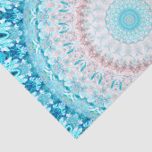 Elegant Sky Blue Crystal Mandala Tissuepapier (Detail)