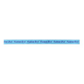 Elegant Sky Blue & Navy Blue Script Tekst Sjabloon Lint (Voorkant)