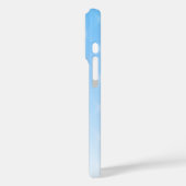 Elegant Sky Blue Ombre Diamond Pattern Case-Mate iPhone Case (Achterkant / Links)