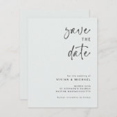 Elegant Sla de datum aankondiging Sjabloon op (Voorkant / Achterkant)