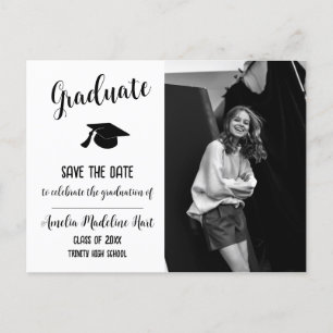Elegant Sla de datum Afstuderen foto op Briefkaart