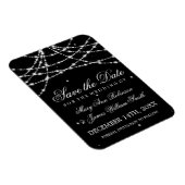 Elegant Sla de datum Sparkling String Zwart Magneet (Rechterzijde)