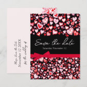 Elegant sla de datumharten en bogen-kaart op aankondigingskaart (Voorkant / Achterkant)