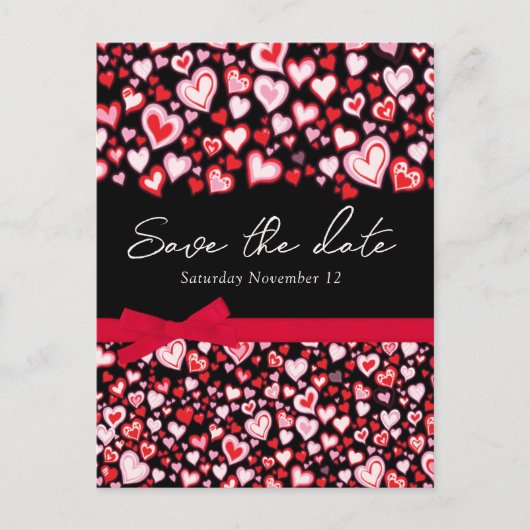 Elegant sla de datumharten en bogen-kaart op aankondigingskaart (Voorkant)