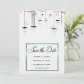 Elegant Sla de uitnodiging voor de datum op (Staand voorkant)