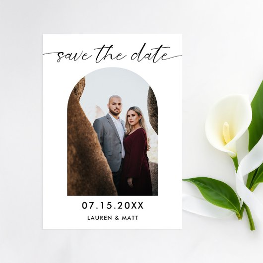 Elegant Sla het Lijst van de Datumfotoboog eenvoud Save The Date