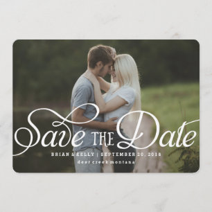 Elegant slaat de datum op Fotokaart Save The Date