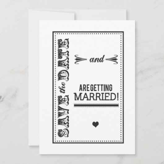 Elegant slaat de datum op save the date (Voorkant)