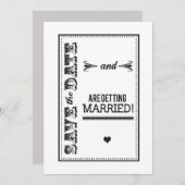 Elegant slaat de datum op save the date (Voorkant / Achterkant)