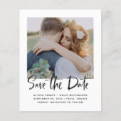 Elegant slaat de datum op | Typografie-fotobudget Flyer (Voorkant)