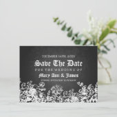 Elegant slaat de Victoriaans Vlaanderen zwarte dat Save The Date (Staand voorkant)