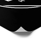 Elegant & Slank Zwart QR Code Logo Ontwerp Poster (Hoek)