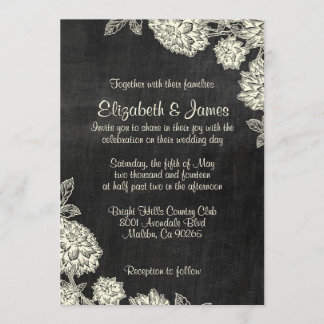 Elegant Slate Wedding Invitations Kaart