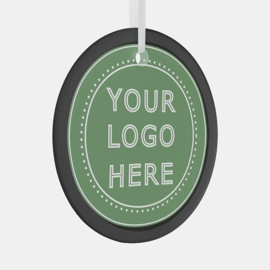 Elegant & Sleek Black QR Code Glas Ornament (Voorkant Rechts)