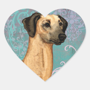 Elegant Sloughi Hart Sticker