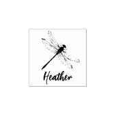 Elegant Small Custom Name Dragonfly Rubberstempel (Afrduk)