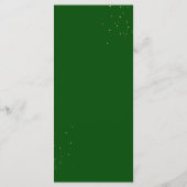 Elegant Smaragdgroen en Ivoor Rozen Bloemen Menu (Achterkant)