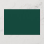Elegant Smaragdgroen Horizontaal Klassiek Goud Informatiekaartje (Achterkant)