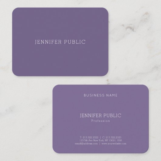 Elegant Smart Plain Modern Professional Trendy Visitekaartje (Voorkant / Achterkant)