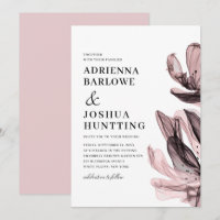 Elegant smerig bloemen zijaanzicht Stusty Pink Wed