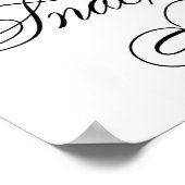 Élégant Snack Bar Script noir | Tableau horizontal (Coin)