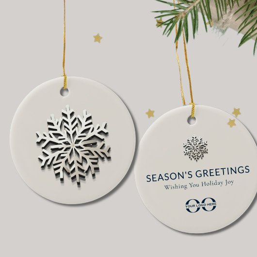 Elegant sneeuwvlok Logo Ornament