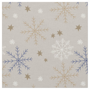 Elegant Sneeuwvlokpatroon Beige Stof