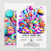 Elegant Snoep Boho Verjaardag Kaart (Voorkant / Achterkant)