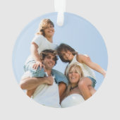 Elegant Snowberry Merry kerstfamilie Foto Ornament (achterkant)