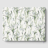 Elegant Snowdrops Waterverf Wedding Gastenboek (Achterkant)