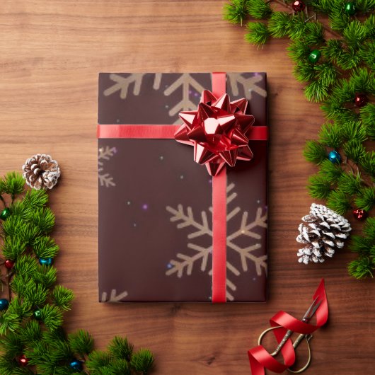 Elegant Snowflake Christmas Wrappin Cadeaupapier (Feestdagen Geschenken)