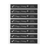 Elegant Snowflake Holiday Wrap rond Etiket (Vel)