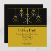 Elegant Snowflake Ornament Holiday Uitnodiging (Voorkant / Achterkant)