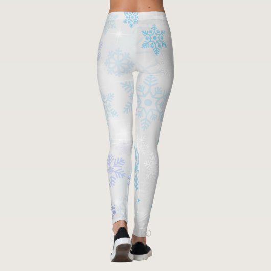 Elegant Snowflake Pattern Leggings (Achterkant)