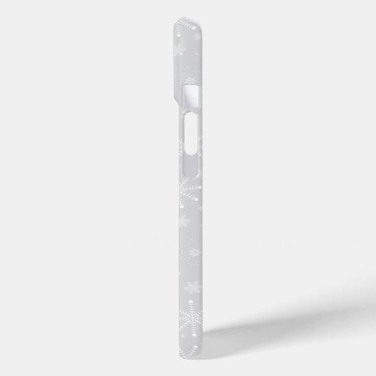 Elegant Snowflake White Ornament Kerstmis Case-Mate iPhone Case (Achterkant / Links)
