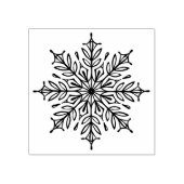 Elegant Snowflake Winter Design Wood Art Stempel (Afrduk)