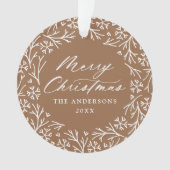 Élégant Snowflake Wreath Gingerbread Photo (devant)